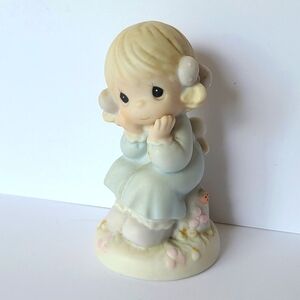 Vintage 90s Precious Moments Girl Collectible Porcelain Figurine
